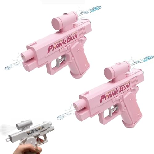 2Pcs Prank Water Gun,Prank Two-Way Water Gun for Adults,Prank Reverse Prank Surprise Squirt Water Guns Can Spray from Front and Back,Funny Water Gun Toy Prank Toy for Party Games (Rosa (2 Stück)) von VIMAZ