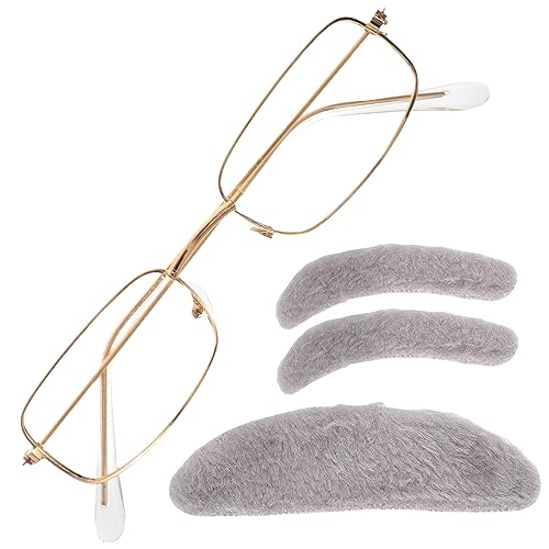 VINTORKY 1 Satz falscher Bart Schnurrbart gefälscht selbstklebender Schnurrbart Weihnachtsbrille Brille für alte Männer Opa altes Herrenkostüm Bart und Schnurrbart des alten Mannes Plastik von VINTORKY