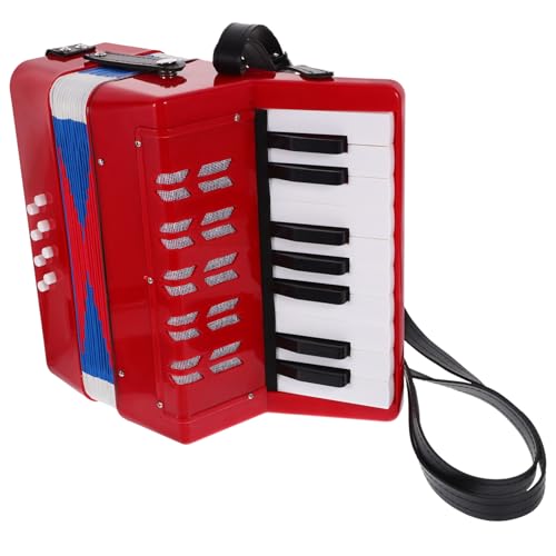 VINTORKY 1 Stück Akkordeon kinderspielzeug schulanfänger Children Toys kinderinstrumente spielsachen spielzeuge Musikspielzeug einführende Musikinstrumente Abs rot von VINTORKY