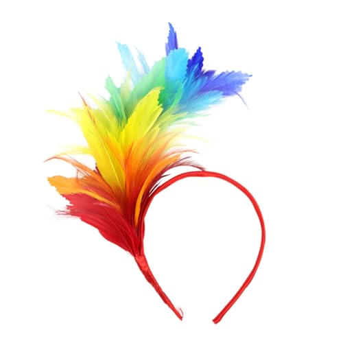 VINTORKY 1 Stück Buntes Regenbogen Haarband mit Federn Eleganter Kopfschmuck für Partys Karneval Hochzeiten und Cosplay Leicht Einfach zu Tragen Einzigartiges Design für Einen Charmanten VINTORKY 1 Stück Buntes Regenbogen Haarband mit Federn Eleganter Kopfschmuck für Partys Karneval Hochzeiten und Cosplay Leicht Einfach zu Tragen Einzigartiges Design für Einen Charmanten von VINTORKY