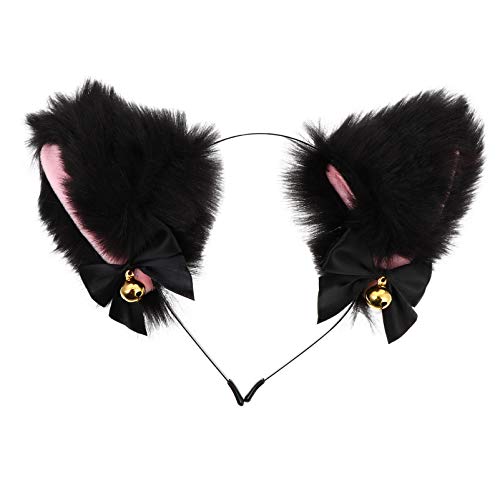 VINTORKY 1 Stück Katzenohren Haarreif mit Schleifen und Glocken Haarschmuck Accessoire für Partys und Festivals für Lässige Outfits und Besondere Anlässe VINTORKY 1 Stück Katzenohren Haarreif mit Schleifen und Glocken Haarschmuck Accessoire für Partys und Festivals für Lässige Outfits und Besondere Anlässe von VINTORKY