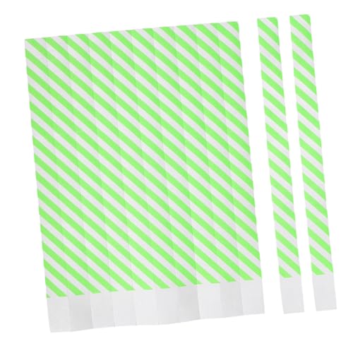 VINTORKY 100 Stück Einweg Papierarmbänder für Events Strahlend Grüne Kontrollbänder für Festivals Konzerte und Partys Komfortabel und Praktisch für Ganzen Tag von VINTORKY