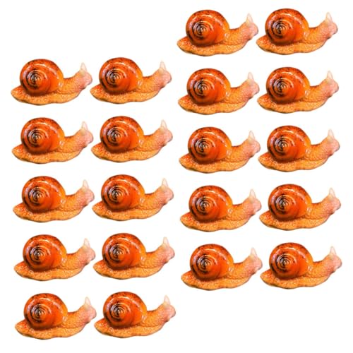 VINTORKY Schneckenform-Verzierungen 20er-Pack Mini-schneckenfiguren Landschaftsschnecken-harzhandwerk Für Die Inneneinrichtung von VINTORKY