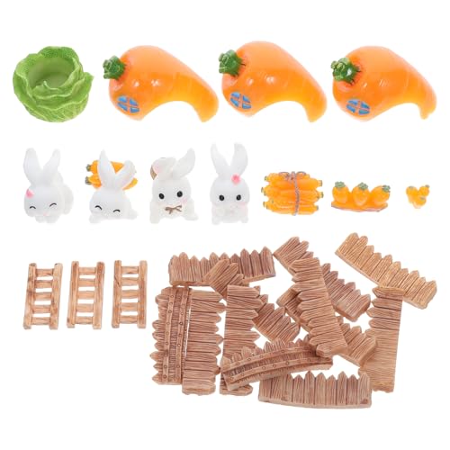 VINTORKY 26 Stücke Bunny Figuren Mini Garten Ornament Set Harz Bunny Skulptur Für Wohnkultur VINTORKY 26 Stücke Bunny Figuren Mini Garten Ornament Set Harz Bunny Skulptur Für Wohnkultur von VINTORKY