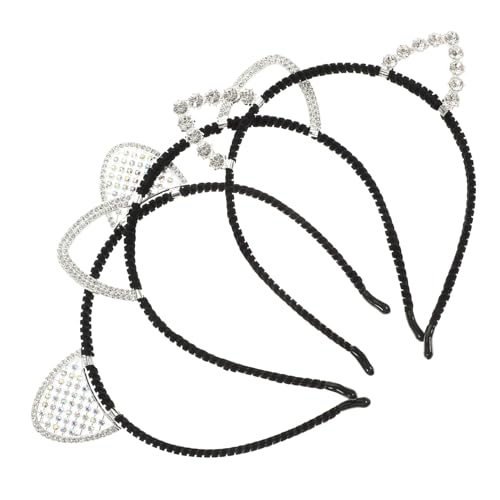 VINTORKY 3 Stück Katzenohren Haarreif mit Strass Modisches Katzenohren Stirnband Funkelndes Party accessoire für Cosplay Tier motto Bühnenauftritte und Fotoshootings VINTORKY 3 Stück Katzenohren Haarreif mit Strass Modisches Katzenohren Stirnband Funkelndes Party accessoire für Cosplay Tier motto Bühnenauftritte und Fotoshootings von VINTORKY
