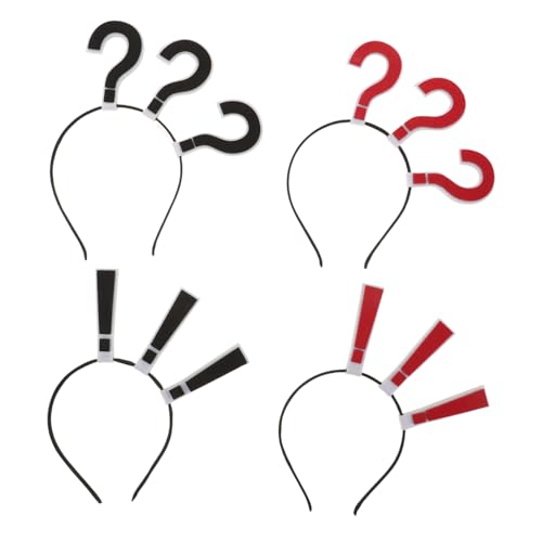 VINTORKY 4 Stück Fragezeichen Haarreif aus Stoff Auffälliges Punctuation Headband Bequemes Dekoratives Accessoire für Alltag Party Festival und Halloween Geeignet für Haartypen VINTORKY 4 Stück Fragezeichen Haarreif aus Stoff Auffälliges Punctuation Headband Bequemes Dekoratives Accessoire für Alltag Party Festival und Halloween Geeignet für Haartypen von VINTORKY