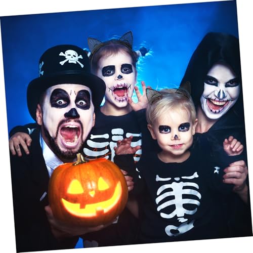 VINTORKY 4 Stück Metall Katzenohr Stirnband Ohren Halloween Grau Pelzig Für Erwachsene Süßes Zubehör Cosplay Haarband Süße Haarbänder Mädchen Stirnbänder Schickes Haarband von VINTORKY