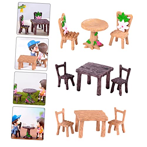 VINTORKY 5 Sätze Miniatur Tisch Stühle Set aus Resin Teiliges Micro Landschafts mit Lebensechten Details Farbenfrohes Design Kreative Tischdeko für Zimmer Garten und DIY Projekte VINTORKY 5 Sätze Miniatur Tisch Stühle Set aus Resin Teiliges Micro Landschafts mit Lebensechten Details Farbenfrohes Design Kreative Tischdeko für Zimmer Garten und DIY Projekte von VINTORKY