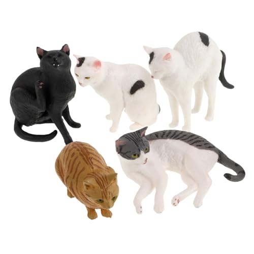 VINTORKY 5Stücke Realistische Katzenfiguren Niedliche Simulationsspielzeuge für Vielseitige Dekoration und Pädagogische Tierfiguren für Jungen und Mädchen VINTORKY 5Stücke Realistische Katzenfiguren Niedliche Simulationsspielzeuge für Vielseitige Dekoration und Pädagogische Tierfiguren für Jungen und Mädchen von VINTORKY