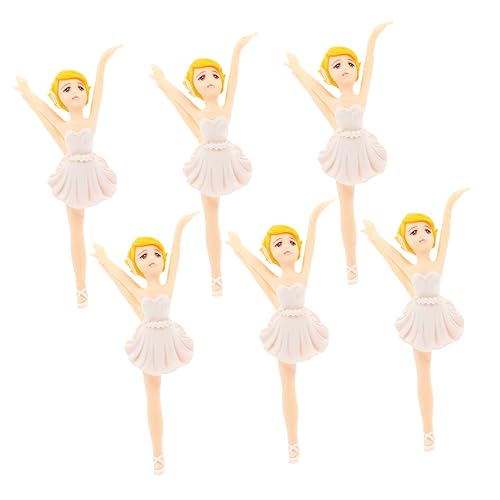 VINTORKY Dekoration 6 Stk Ballerina-Mädchen entzückende Tortenaufsätze Zubehör für Aquarien Ornament Mädchenspielzeug Requisiten zum Selbermachen Schlüsselanhänger Kuchen Dekorationen von VINTORKY