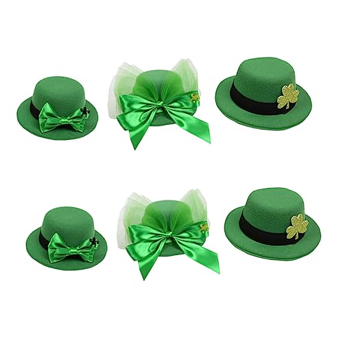 VINTORKY 6 Stück Patrick's Day Haarschmuck Grüne Hut Haarspangen mit Schleife Party Haaraccessoires für Irische Feste Haarclips für Kostümpartys und Events VINTORKY 6 Stück Patrick's Day Haarschmuck Grüne Hut Haarspangen mit Schleife Party Haaraccessoires für Irische Feste Haarclips für Kostümpartys und Events von VINTORKY
