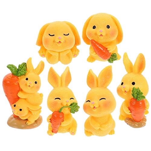 VINTORKY 6Stücke Kaninchenfiguren Hochwertigem Resin für Desktop Dekoration Landschaftszubehör und Garten für Mini und Bürogestaltung VINTORKY 6Stücke Kaninchenfiguren Hochwertigem Resin für Desktop Dekoration Landschaftszubehör und Garten für Mini und Bürogestaltung von VINTORKY