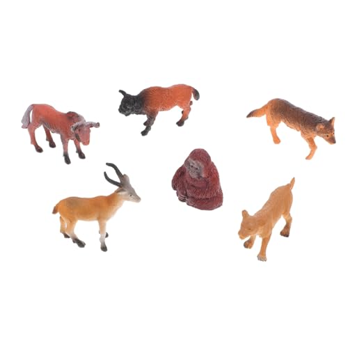 VINTORKY 6pcs Wilde Tier Figuren Realistische Harz Tier Modelle Afrikanische Dekorative Spielzeug von VINTORKY