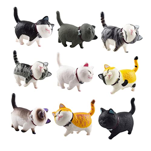 VINTORKY 9 Stück Teiliges Mini Katzenmodell Kawaii Deko für Kinderzimmer Langlebig und Waschbar Fördert Kreativität und Beobachtungsfähigkeiten VINTORKY 9 Stück Teiliges Mini Katzenmodell Kawaii Deko für Kinderzimmer Langlebig und Waschbar Fördert Kreativität und Beobachtungsfähigkeiten von VINTORKY