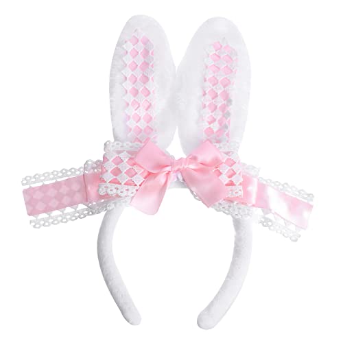 VINTORKY Cosplay Hasenohren Haarreif mit Schleife Niedliches Rabbit Ear Headband für Partys Kostüme und Fotoshootings für Mädchen und Hautfreundlich und Bequem VINTORKY Cosplay Hasenohren Haarreif mit Schleife Niedliches Rabbit Ear Headband für Partys Kostüme und Fotoshootings für Mädchen und Hautfreundlich und Bequem von VINTORKY