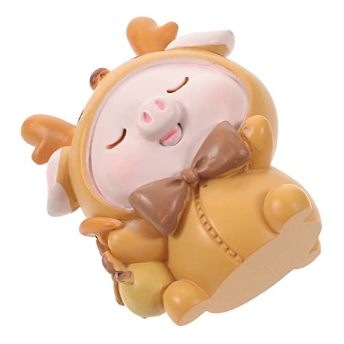 VINTORKY Entzückendes Mini-Schwein-Ornament Harz Schweinchen-Statue Spielzeug Für Den Garten von VINTORKY