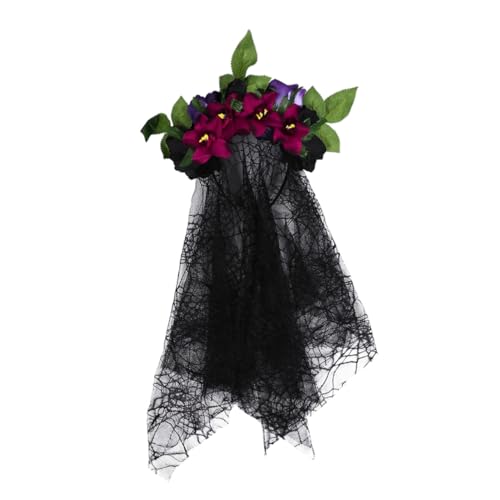 VINTORKY Halloween Haarreif mit Schädelmotiv Langem Schleier und Floraler Krone Stilvolles Kopfschmuck Accessoire für Gruselige Cosplay und Kostüm Feiern für Tag der Toten und Maskenpartys VINTORKY Halloween Haarreif mit Schädelmotiv Langem Schleier und Floraler Krone Stilvolles Kopfschmuck Accessoire für Gruselige Cosplay und Kostüm Feiern für Tag der Toten und Maskenpartys von VINTORKY