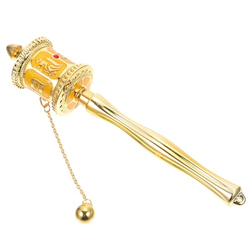 VINTORKY Gebetsrad Religiöse Requisite Exquisiter Griff Gebetsrad Legierung Gelbes Gebetsrad VINTORKY Gebetsrad Religiöse Requisite Exquisiter Griff Gebetsrad Legierung Gelbes Gebetsrad von VINTORKY