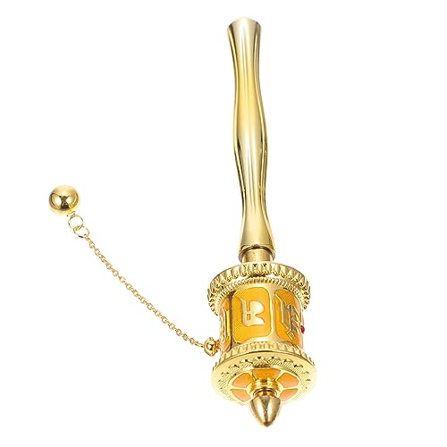 VINTORKY Religiöse Desktop-schmuck Hand-gebetsmühle Traditionelle Glatte Buddhistische Legierung Gelb VINTORKY Religiöse Desktop-schmuck Hand-gebetsmühle Traditionelle Glatte Buddhistische Legierung Gelb von VINTORKY