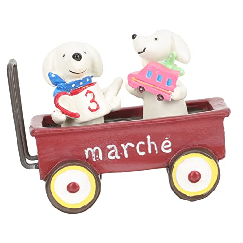 VINTORKY Harz-welpe Im Kinderwagen Realistische Landschaftsgestaltung Harz-Hunde- Garten-Ornament von VINTORKY