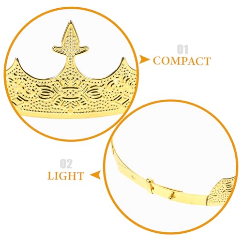 VINTORKY Königskrone für Männer Einheitsgröße Langlebiges Material Cosplay Accessoire für Geburtstagsfeiern Hochzeiten und Partys von VINTORKY