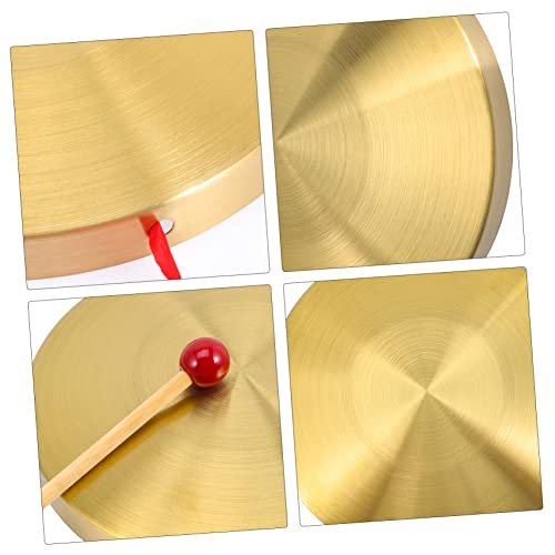 VINTORKY Kompakter Kupfer Gong für Warnsignale Robustes Percussion Instrument für Bandauftritte mit Schlägel für Musikunterricht und Kreative Spiele von VINTORKY
