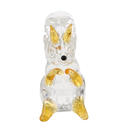 VINTORKY Kristalleichhörnchen Bastelset Basteln Figur Hundestatuen Im Freien Eichhörnchenjagd Kristallbären Kristalltier Eichhörnchen-schneekugel Eichhörnchen-Statue Yellow von VINTORKY