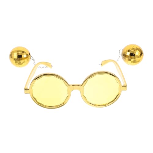 VINTORKY Lustige Disco Für Erwachsene Retro Spiegelball Brille Für Partys Abschlussball Und Junggesellenabschiede Fesche Partybrille Mit Ballanhänger von VINTORKY
