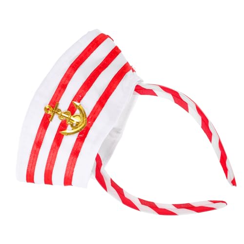 VINTORKY Kapitänsmütze Stirnband Yachthut Stirnband Matrosenmütze Rot Nautisches Für Party Kostüm Zubehör VINTORKY Kapitänsmütze Stirnband Yachthut Stirnband Matrosenmütze Rot Nautisches Für Party Kostüm Zubehör von VINTORKY