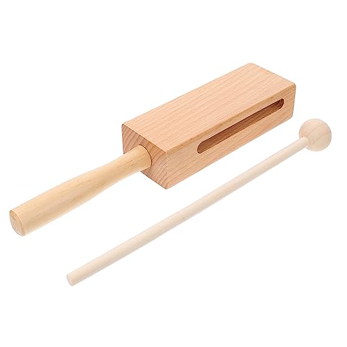 VINTORKY Musikalisches Holzblock Instrument Mit Holzhammer Kinderspielzeug Musikalischen Früherziehung Für Geburtstagsgeschenke Und Sensorische Erfahrungen Fördert von VINTORKY