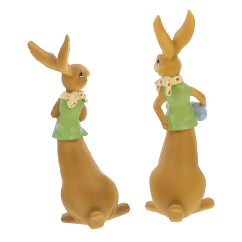 VINTORKY Tierskulptur Hase Harz Osterhasenfiguren Wohnkultur Ornamente von VINTORKY