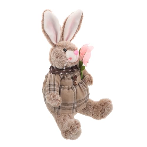 VINTORKY Plüsch Hase Figur Süßer Ostern Stofftier Hase Für Partydekoration Lebensechtes Kaninchen Langlebig VINTORKY Plüsch Hase Figur Süßer Ostern Stofftier Hase Für Partydekoration Lebensechtes Kaninchen Langlebig von VINTORKY