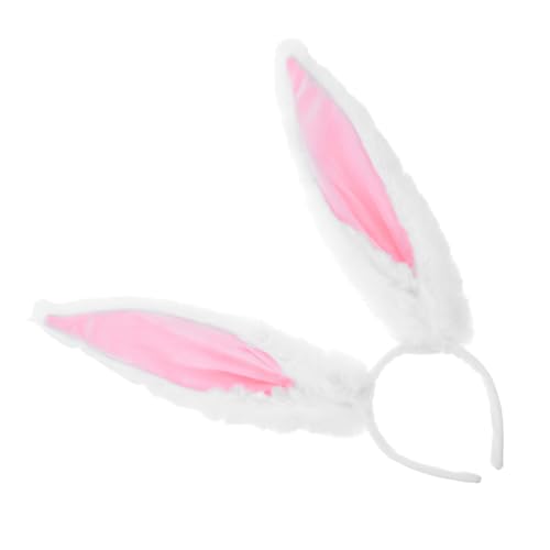 VINTORKY Plüsch Hasenohren Haarreif mit Rosa Futter Sanft und Flexibel Kuscheliges Kaninchen Ohr Accessoire für Cosplay Party Bühne und Damen Bequem und Niedlich VINTORKY Plüsch Hasenohren Haarreif mit Rosa Futter Sanft und Flexibel Kuscheliges Kaninchen Ohr Accessoire für Cosplay Party Bühne und Damen Bequem und Niedlich von VINTORKY