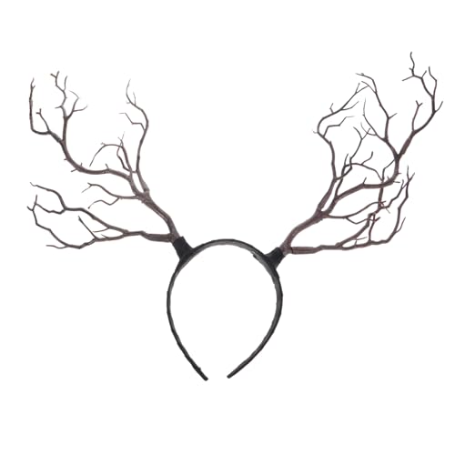 VINTORKY Rentier Geweih Haarreif Haarschmuck Weihnachten Party Cosplay Kopfschmuck Unisex für Erwachsene und Braun VINTORKY Rentier Geweih Haarreif Haarschmuck Weihnachten Party Cosplay Kopfschmuck Unisex für Erwachsene und Braun von VINTORKY