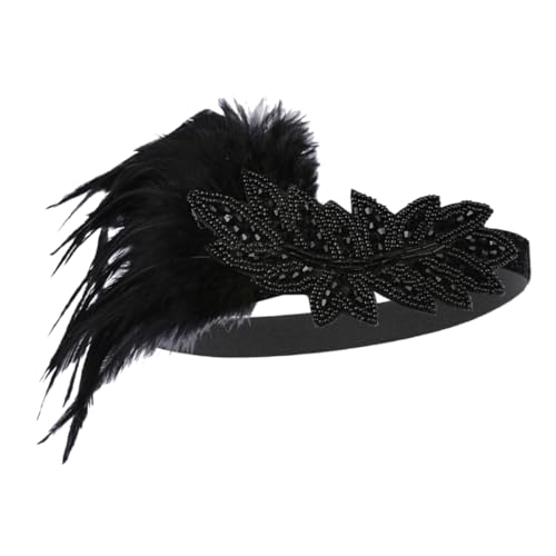VINTORKY Retro Jahre Flapper Haarband mit Elastischem Design Eleganter Kopfschmuck für Partys und Besondere Anlässe Einzigartiges Accessoire für Hochzeiten und Themen von VINTORKY