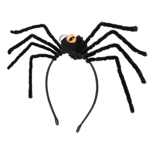 VINTORKY Spinnenkopfschmuck Spinnennetz Stirnband Gruseliges Spinnennetz Für Frauen Haarschmuck Für Erwachsene Mädchen Maskerade Thema Cosplay Spinnen Unecht Gruselig Süßes von VINTORKY