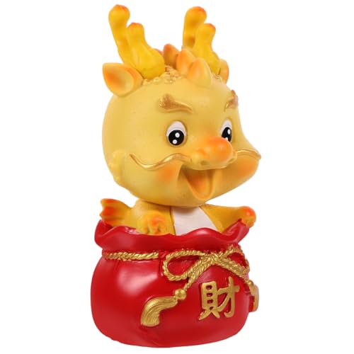 VINTORKY Sternzeichen-Drachen-Figuren-Dekore Panda-Statue Panda-Cupcake-Topper feng China chinesische neujahrsdekoration bastelzeug Drachenfigur für zu Hause Drachenfiguren aus Kunstharz von VINTORKY