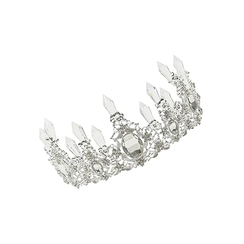 VINTORKY Tortenkrone Kopfschmuck Krone Geburtstagstorte Dekoration Hochzeit Tiara Krone Tortendeko Für Hochzeit Silber von VINTORKY