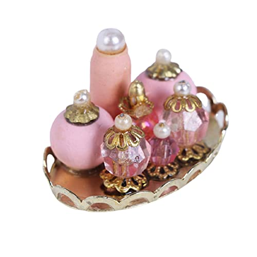 VIONNPPT 1 Set Puppenhaus 1:12 Rosa Parfüm Tablett Miniatur Möbel Zubehör, Mini Deko Ornament Puppenhaus Möbel Puppe Bad Schlafzimmer VIONNPPT 1 Set Puppenhaus 1:12 Rosa Parfüm Tablett Miniatur Möbel Zubehör, Mini Deko Ornament Puppenhaus Möbel Puppe Bad Schlafzimmer von VIONNPPT