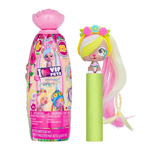 VIP PETS Mini Fans Spring Vibes | Mini Überraschungs-Hündchen zum Sammeln mit langem, duftendem Haar zum Kämmen und Stylen im Frühlingslook – Geschenk für Mädchen und Jungen ab 3 Jahren von IMC Toys