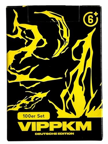 VIPPKM® 100 Karten Set - original deutsch - VIPPKM Geschenkbox kompatibel mit Pokemon Karten inkl. begehrter Holo-Sammelkarten Kinder zu Weihnachten, Nikolaus & Geburtstag von VIPPKM