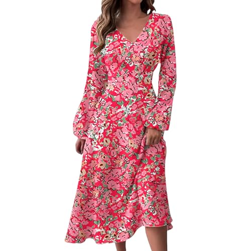 VIRACIN Hippie Kleidung Damen,60 Er 70er Jahre Hippie Kleid,Halskette Ohrringe Sonnenbrille Disco Fever Kleidung Frau Frauen Damen Kleid FüR Karneval Motto Party,Halloween KostüM Damen von VIRACIN