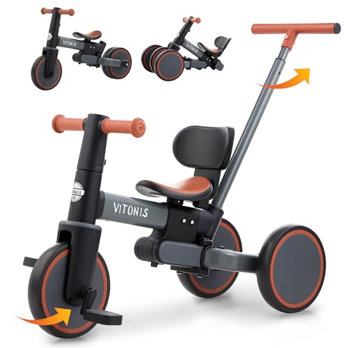4 in 1 Laufräder Laufrad ab 2 Jahre Kinderdreirad Dreirad Lauffahrrad Lauflernhilfe für Kinder ab 1 Jahre bis 4 Jahren, Baby Lauflernhilfe Lauflernrad Abnehmbarer Pedale für 1-4 Jahre 4 in 1 Laufräder Laufrad ab 2 Jahre Kinderdreirad Dreirad Lauffahrrad Lauflernhilfe für Kinder ab 1 Jahre bis 4 Jahren, Baby Lauflernhilfe Lauflernrad Abnehmbarer Pedale für 1-4 Jahre von VITONIS