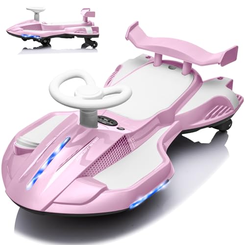VITONIS 12V 35W Kinder Elektroauto mit LED-Lichtern, 2 in 1 Elektrisches mit Pedal, Musik Modus, Elektro Auto für Kinder ab 3 Jahre (Rosa) von VITONIS