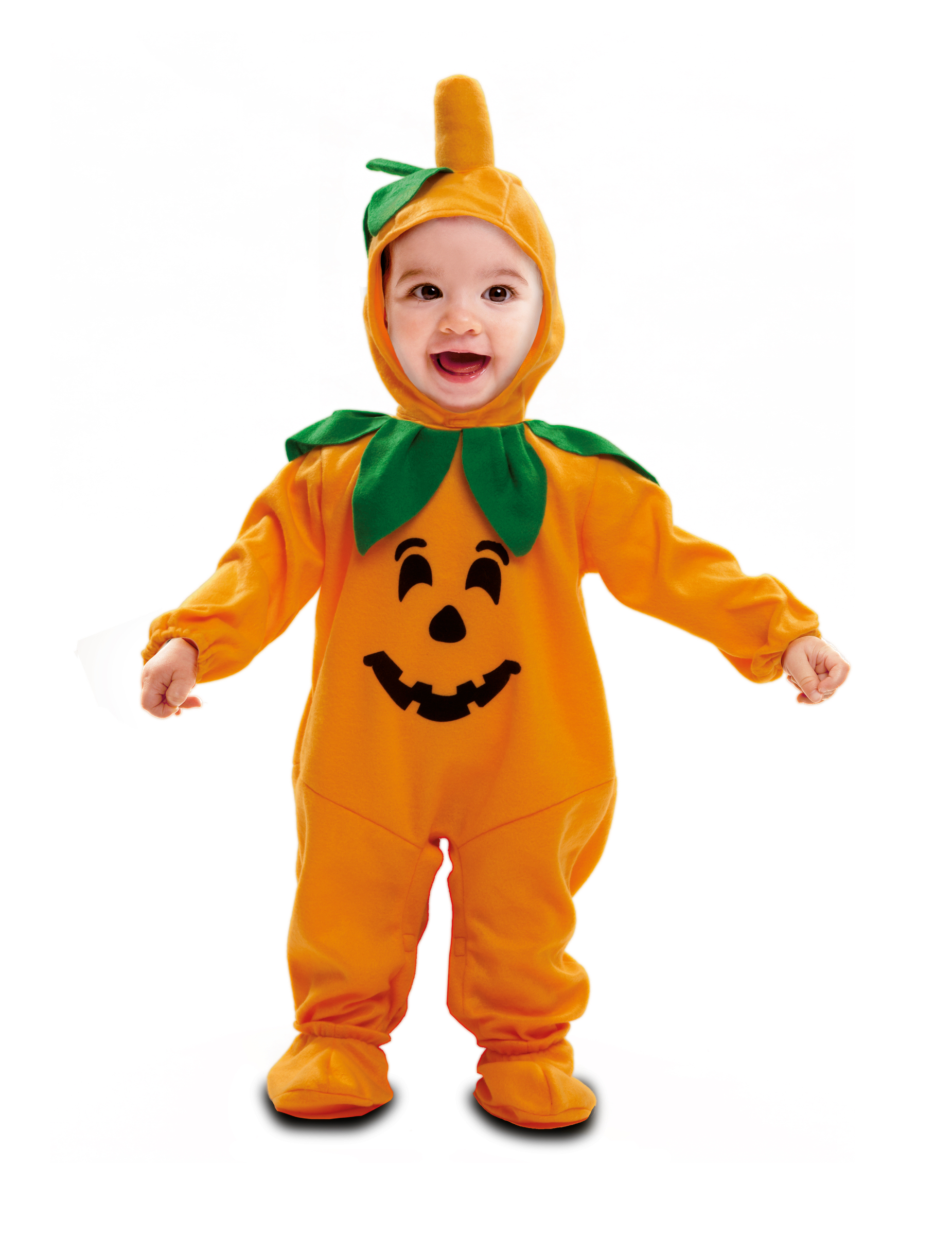 Kürbis-Kostüm für Babys orange-grün von VIVING COSTUMES / JUINSA