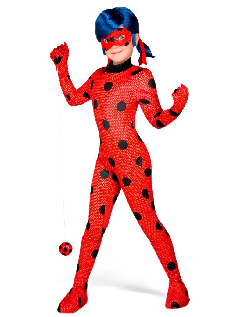 Ladybug-Kinderkostüm Miraculous-Lizenzkostüm rot-schwarz von VIVING COSTUMES / JUINSA