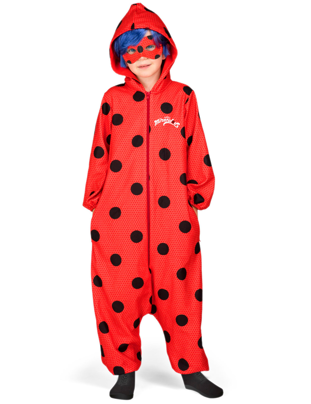 Ladybug-Overall Kinderkostüm rot-schwarz von VIVING COSTUMES / JUINSA