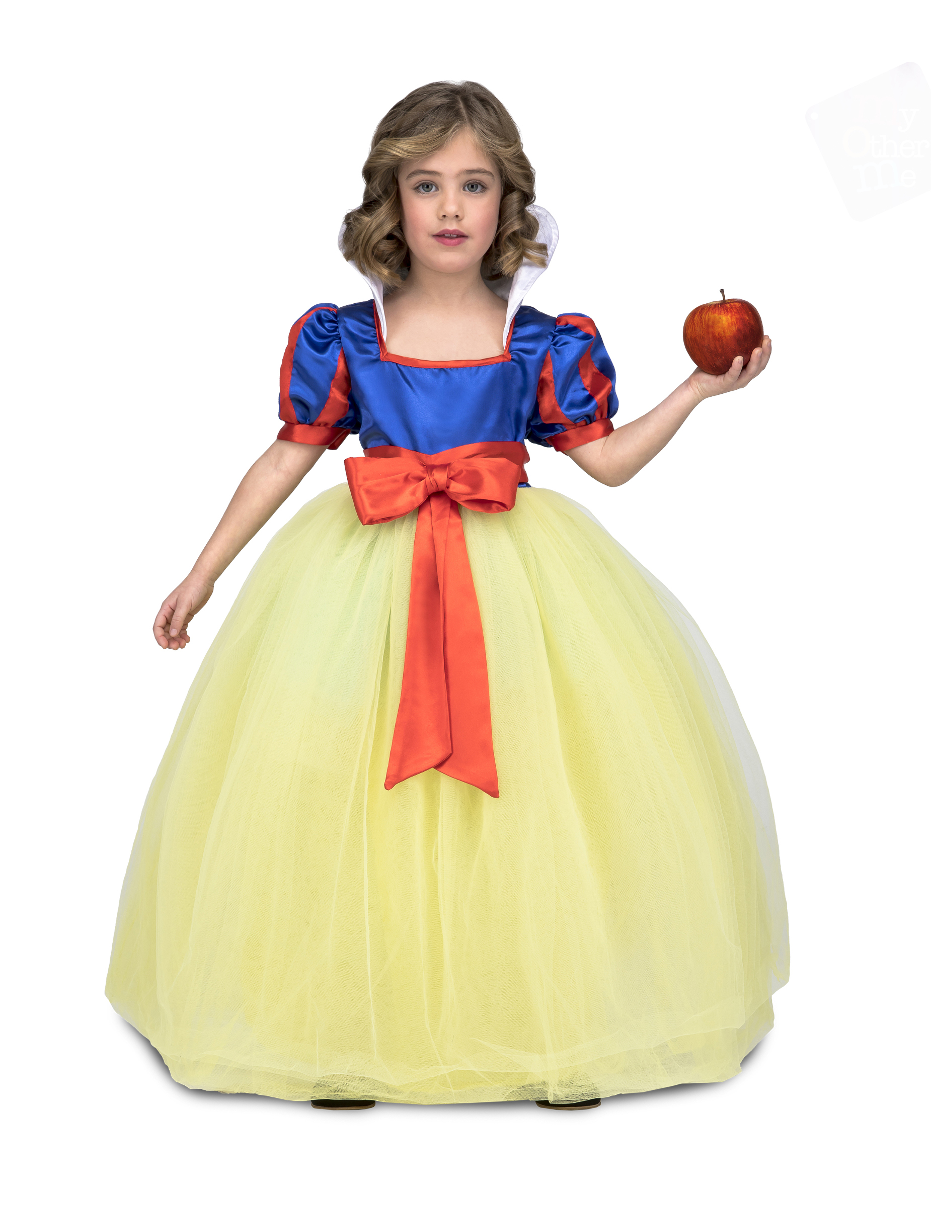 Märchen-Prinzessin-Kostüm für Mädchen Faschingskostüm gelb-blau-rot von VIVING COSTUMES / JUINSA