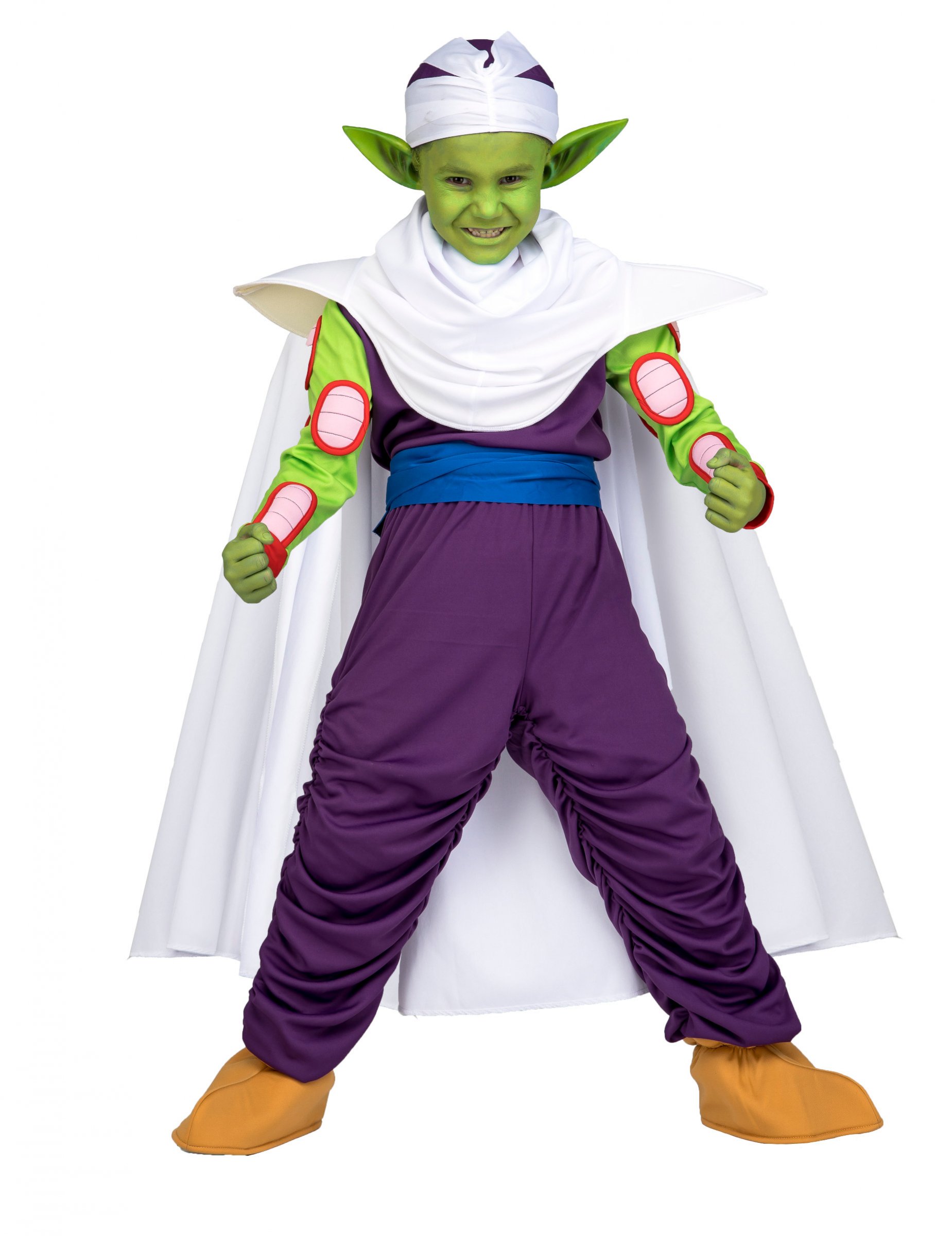 Piccolo-Kostüm für Kinder Dragon Ball Geschenkkoffer lila-weiss-grün von VIVING COSTUMES / JUINSA