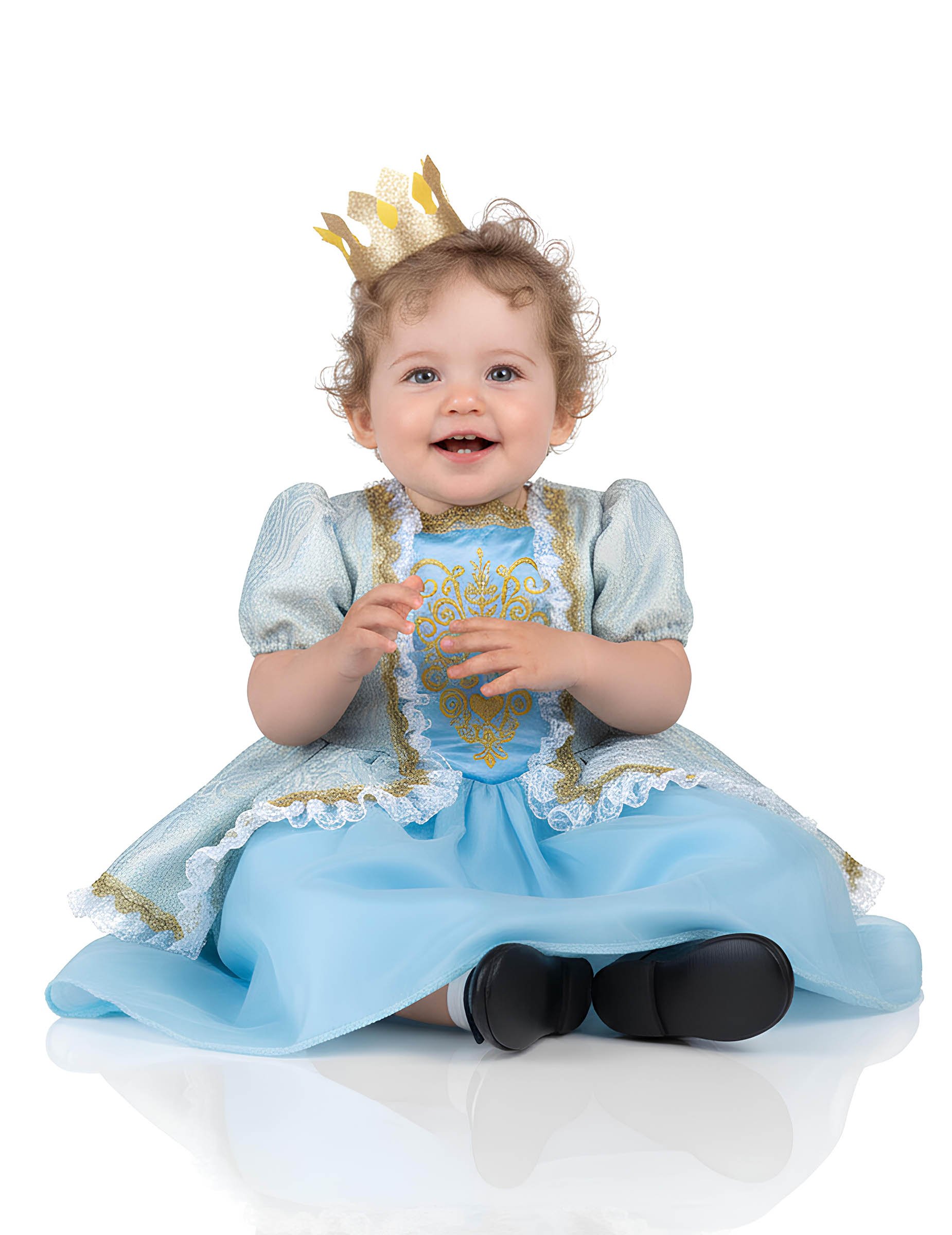 Prinzessin Kostüm Kinder blau von VIVING COSTUMES / JUINSA